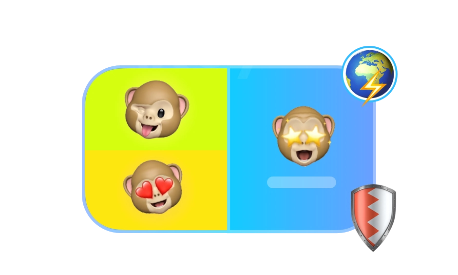 Monkey App dynamic video chats illustration with playful monkey emojis and social features
